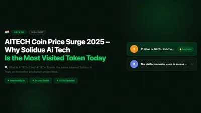 AITECH Coin Price Surge 2025 – Why Solidus Ai Tech Is the Most Visited Token Today