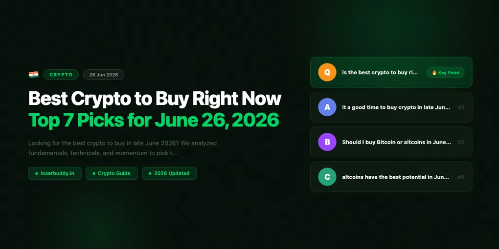 Best Crypto to Buy Right Now: Top 7 Picks for June 26, 2026