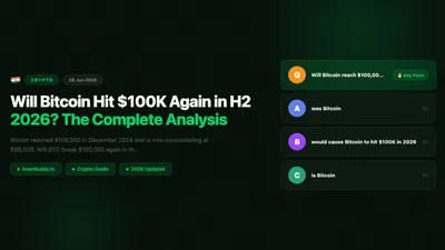 Will Bitcoin Hit $100K Again in H2 2026? The Complete Analysis