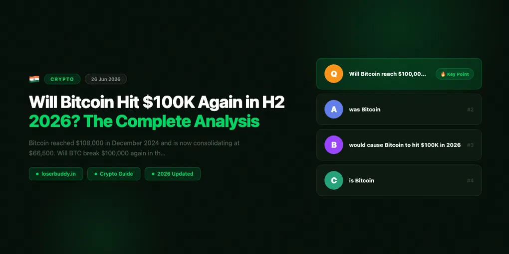 Will Bitcoin Hit $100K Again in H2 2026? The Complete Analysis