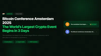 Bitcoin Conference Amsterdam 2025: The World’s Largest Crypto Event Begins in 3 Days