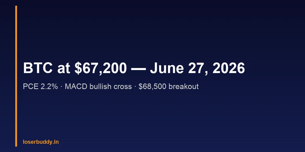 Bitcoin Price Today: BTC at $67,200 — June 27, 2026 Analysis