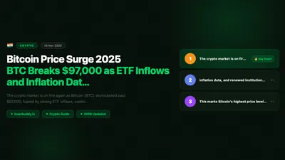 Bitcoin Price Surge 2025: BTC Breaks $97,000 as ETF Inflows and Inflation Data Spark Massive Rally