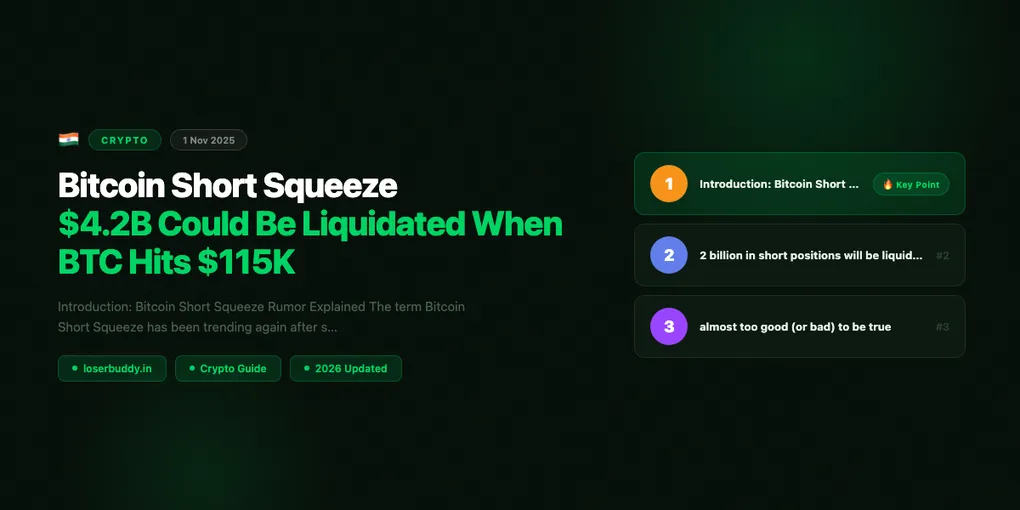 Bitcoin Short Squeeze: $4.2B Could Be Liquidated When BTC Hits $115K