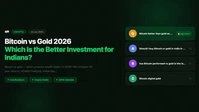 Bitcoin vs Gold 2026: Which Is the Better Investment for Indians?