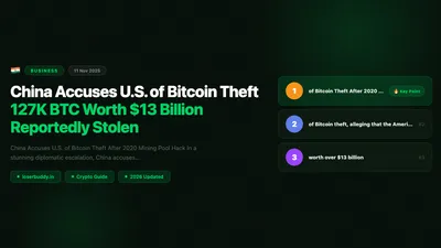 China Accuses U.S. of Bitcoin Theft — 127K BTC Worth $13 Billion Reportedly Stolen