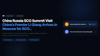 China Russia SCO Summit Visit: China’s Premier Li Qiang Arrives in Moscow for SCO Summit