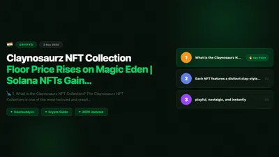 Claynosaurz NFT Collection: Floor Price Rises on Magic Eden | Solana NFTs Gain Momentum in 2025