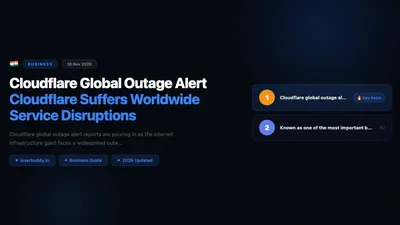 Cloudflare Global Outage Alert: Cloudflare Suffers Worldwide Service Disruptions