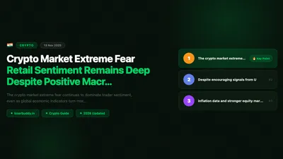 Crypto Market Extreme Fear: Retail Sentiment Remains Deep Despite Positive Macro News