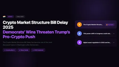 Crypto Market Structure Bill Delay 2025: Democrats’ Wins Threaten Trump’s Pro-Crypto Push