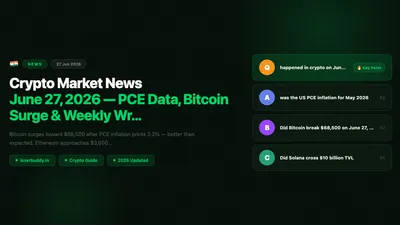 Crypto Market News: June 27, 2026 — PCE Data, Bitcoin Surge & Weekly Wrap