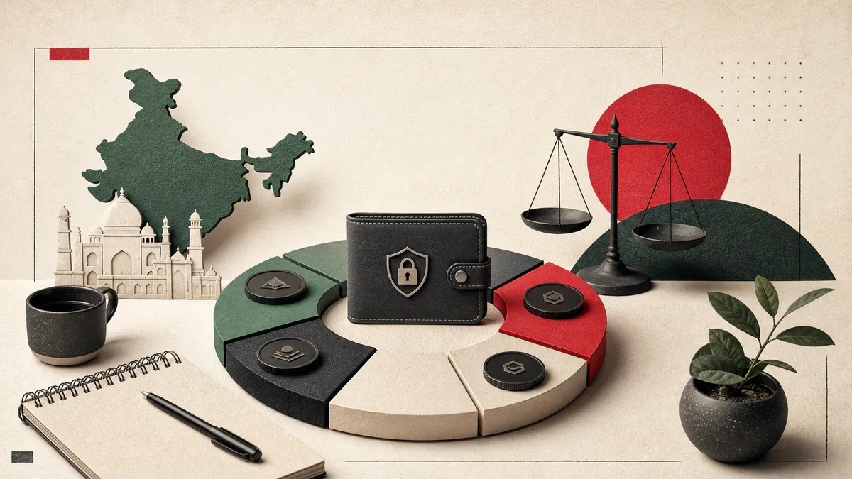 Editorial illustration for Crypto Staking Guide for India 2026: Earn 4–12% APY on Your Holdings