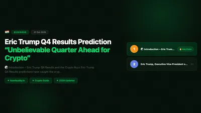 Eric Trump Q4 Results Prediction: “Unbelievable Quarter Ahead for Crypto”