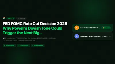 FED FOMC Rate Cut Decision 2025: Why Powell’s Dovish Tone Could Trigger the Next Big Rally