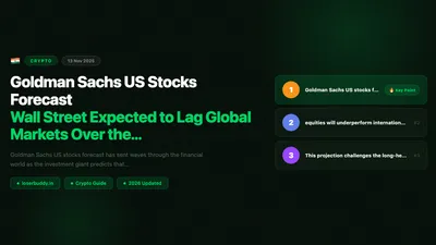 Goldman Sachs US Stocks Forecast: Wall Street Expected to Lag Global Markets Over the Next Decade