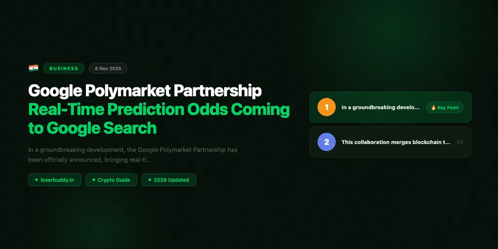 Google Polymarket Partnership: Real-Time Prediction Odds Coming to Google Search