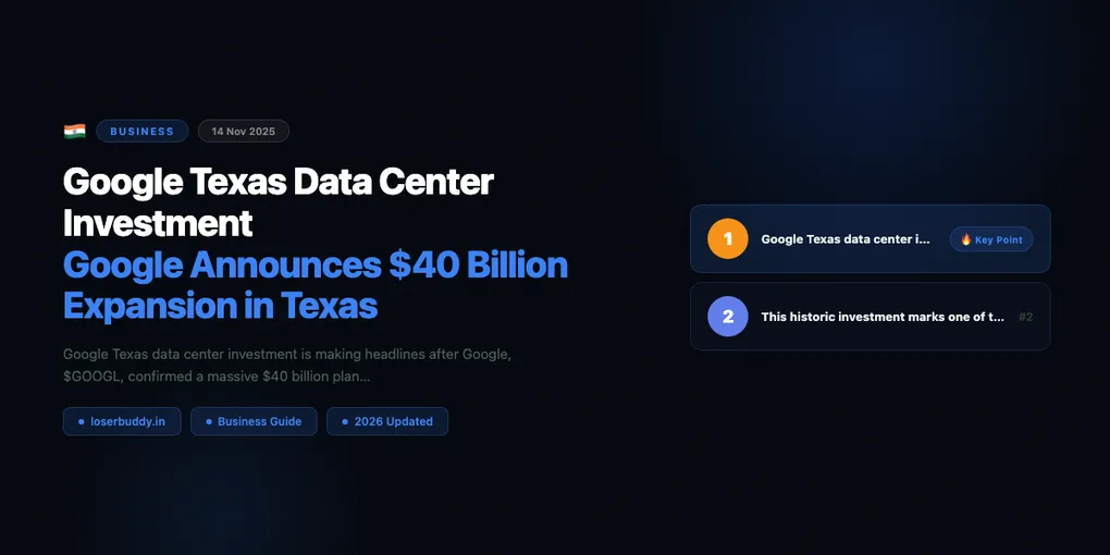 Google Texas Data Center Investment: Google Announces $40 Billion Expansion in Texas