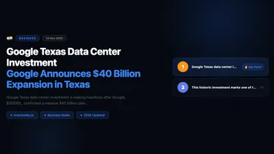Google Texas Data Center Investment: Google Announces $40 Billion Expansion in Texas