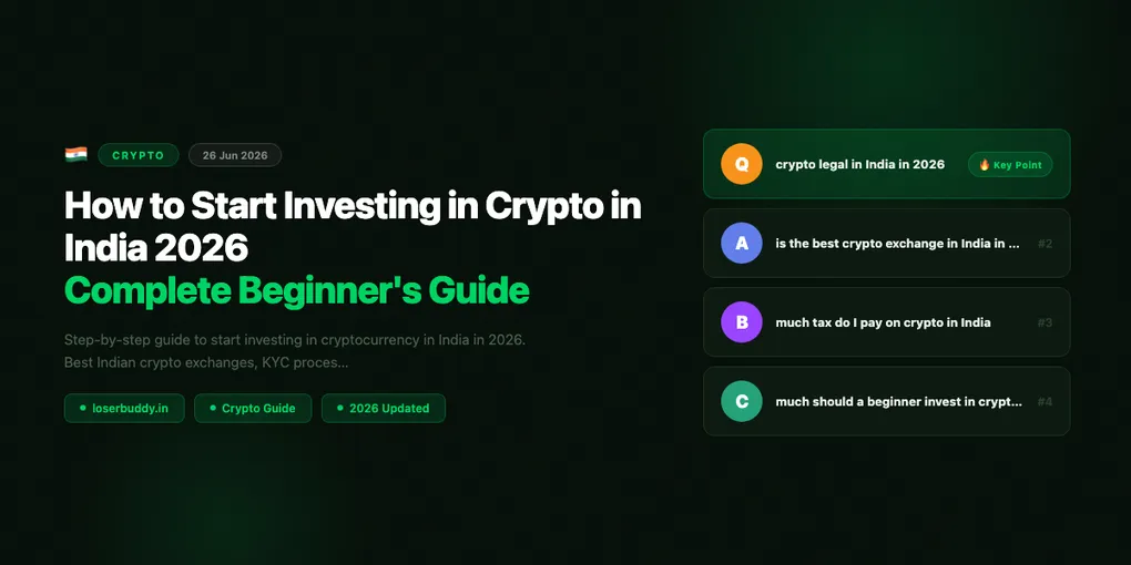 How to Start Investing in Crypto in India 2026: Complete Beginner's Guide