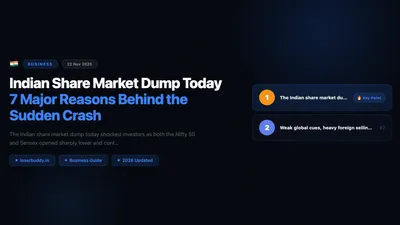 Indian Share Market Dump Today: 7 Major Reasons Behind the Sudden Crash