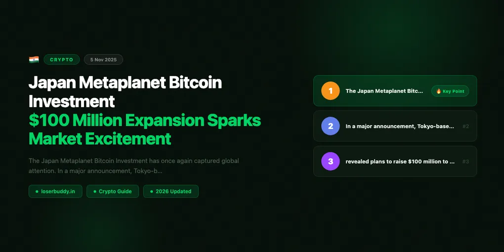 Japan Metaplanet Bitcoin Investment: $100 Million Expansion Sparks Market Excitement
