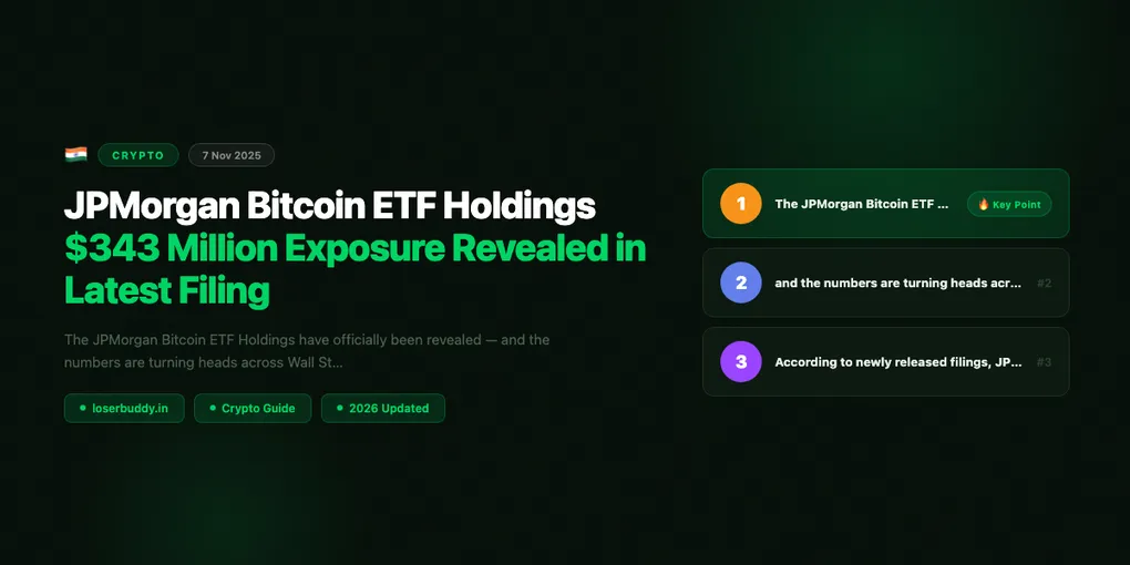 JPMorgan Bitcoin ETF Holdings: $343 Million Exposure Revealed in Latest Filing
