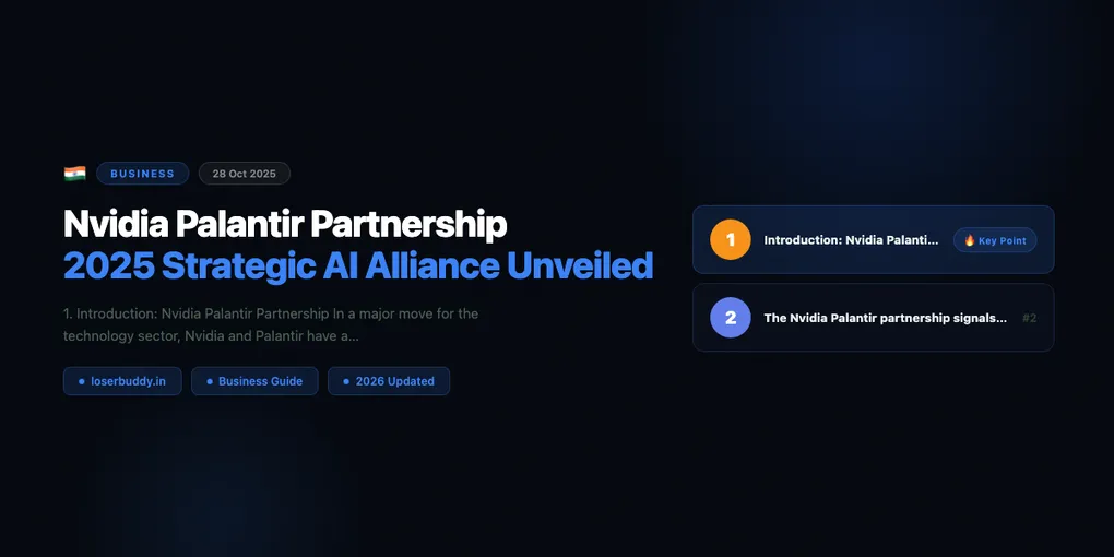 Nvidia Palantir Partnership: 2025 Strategic AI Alliance Unveiled