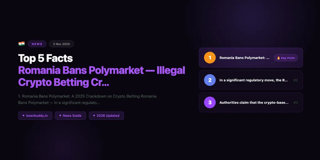Top 5 Facts: Romania Bans Polymarket — Illegal Crypto Betting Crackdown Shocks Europe (2025 Update)