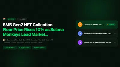 SMB Gen2 NFT Collection: Floor Price Rises 10% as Solana Monkeys Lead Market Recovery