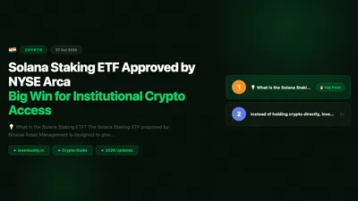 Solana Staking ETF Approved by NYSE Arca: Big Win for Institutional Crypto Access