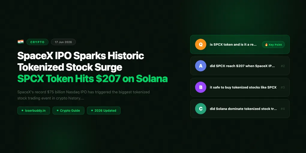 SpaceX IPO Sparks Historic Tokenized Stock Surge: SPCX Token Hits $207 on Solana