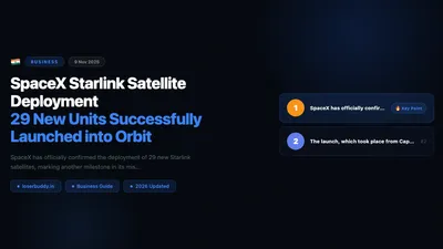 SpaceX Starlink Satellite Deployment: 29 New Units Successfully Launched into Orbit