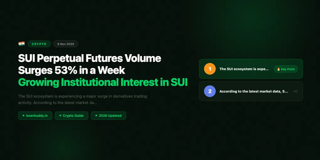 SUI Perpetual Futures Volume Surges 53% in a Week — Growing Institutional Interest in SUI
