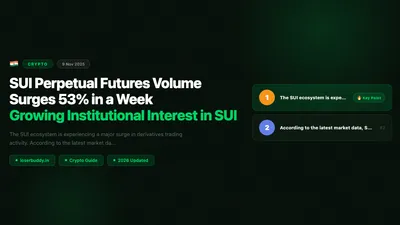 SUI Perpetual Futures Volume Surges 53% in a Week — Growing Institutional Interest in SUI