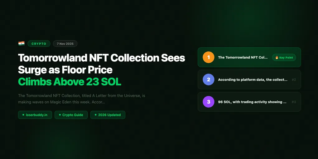 Tomorrowland NFT Collection Sees Surge as Floor Price Climbs Above 23 SOL