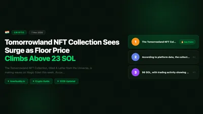 Tomorrowland NFT Collection Sees Surge as Floor Price Climbs Above 23 SOL
