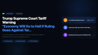 Trump Supreme Court Tariff Warning: “Economy Will Go to Hell If Ruling Goes Against Tariffs”