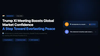 Trump Xi Meeting Boosts Global Market Confidence: A Step Toward Everlasting Peace
