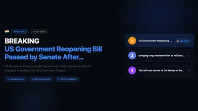 BREAKING: US Government Reopening Bill Passed by Senate After 41 Days — Major Victory for Americans