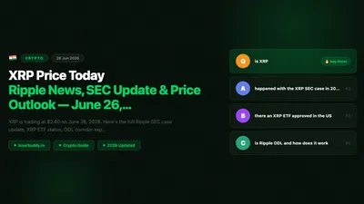 XRP Price Today: Ripple News, SEC Update & Price Outlook — June 26, 2026