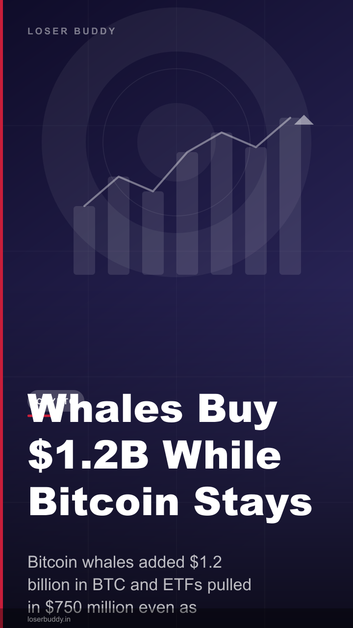 Whales Buy $1.2B While Bitcoin Stays Weak