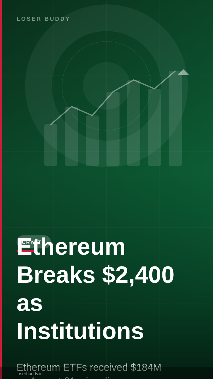 Ethereum Breaks $2,400 as Institutions Rotate Into ETH From Bitcoin