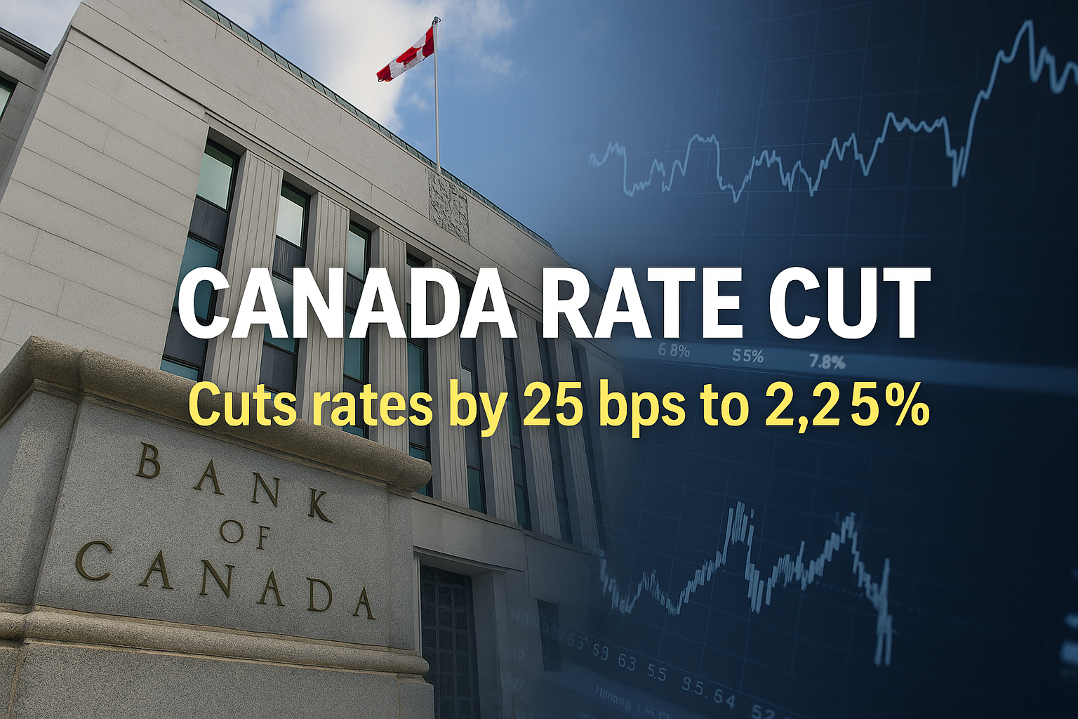 Canada Rate Cut: Bank of Canada Slashes Rates to 2.25% Ahead of U.S. Decision