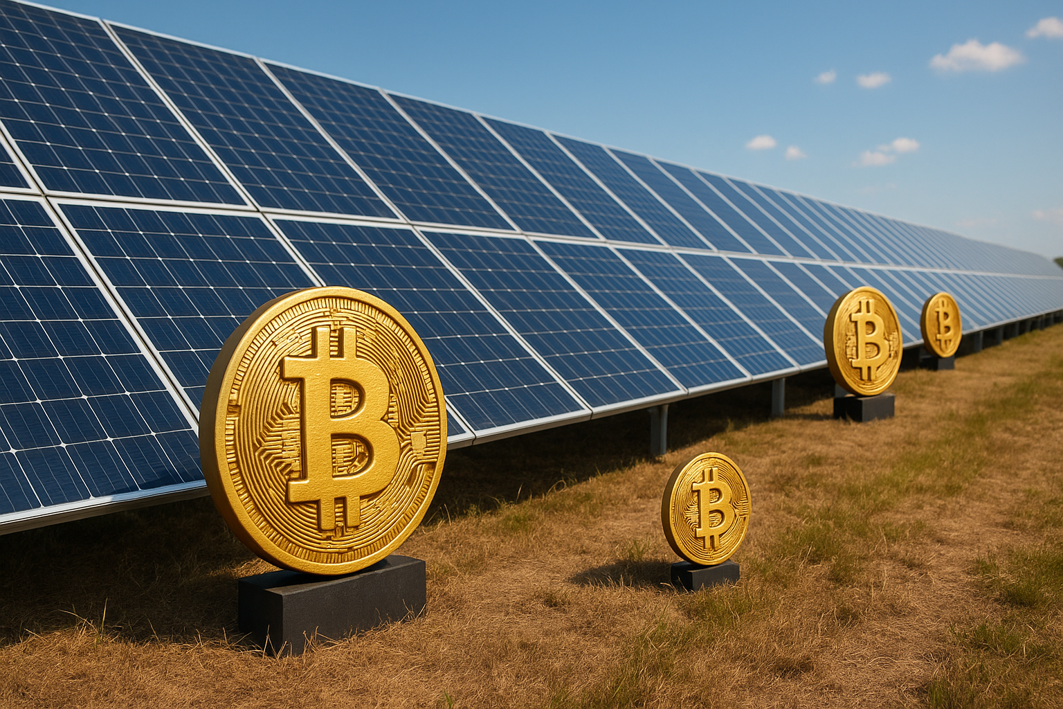 Thopen Bitcoin Mining using solar energy panels in Brazil.