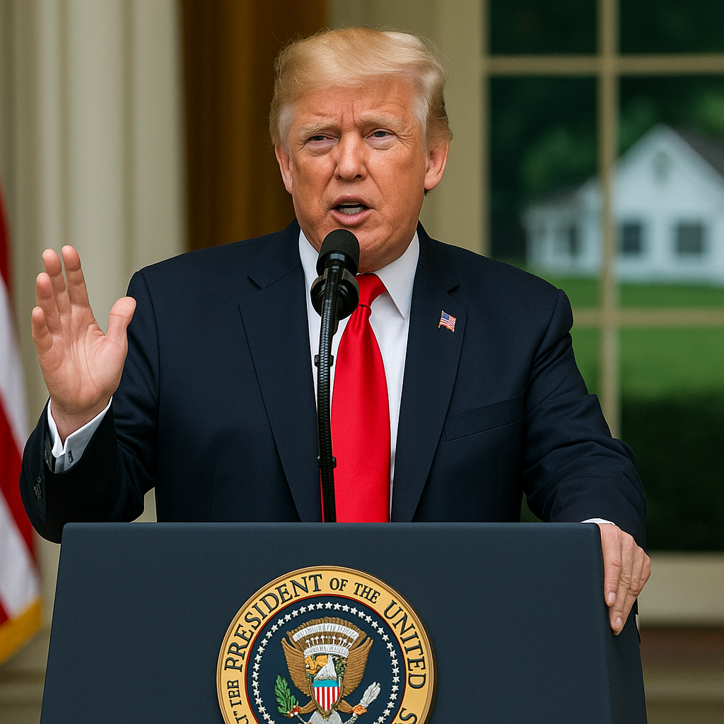 Trump 50-Year Mortgage Plan 2025 – President Trump discussing housing policy and long-term home loans at the White House