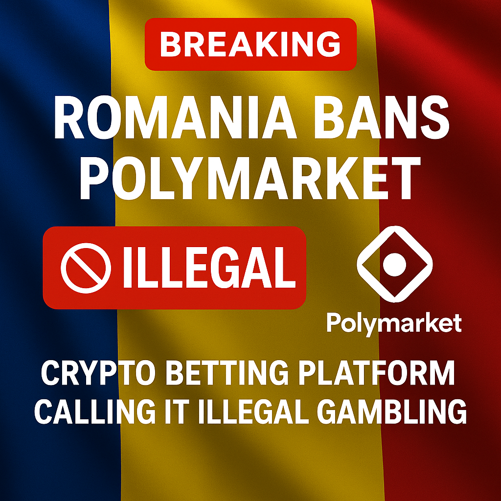 Romania bans Polymarket crypto betting platform — government decision.