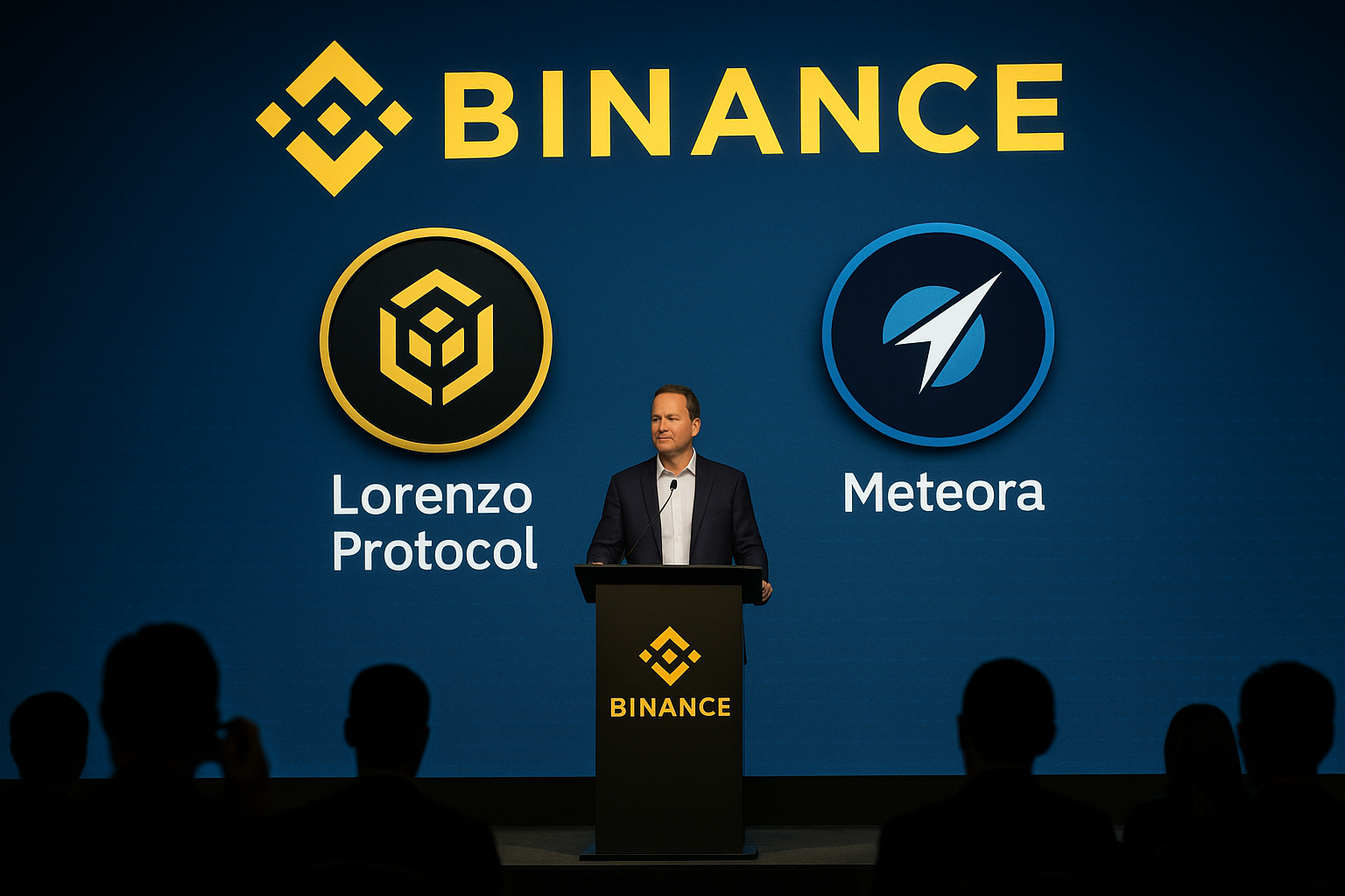 Binance announces listing of Lorenzo Protocol (BANK) and Meteora (MET) with Seed Tag applied.