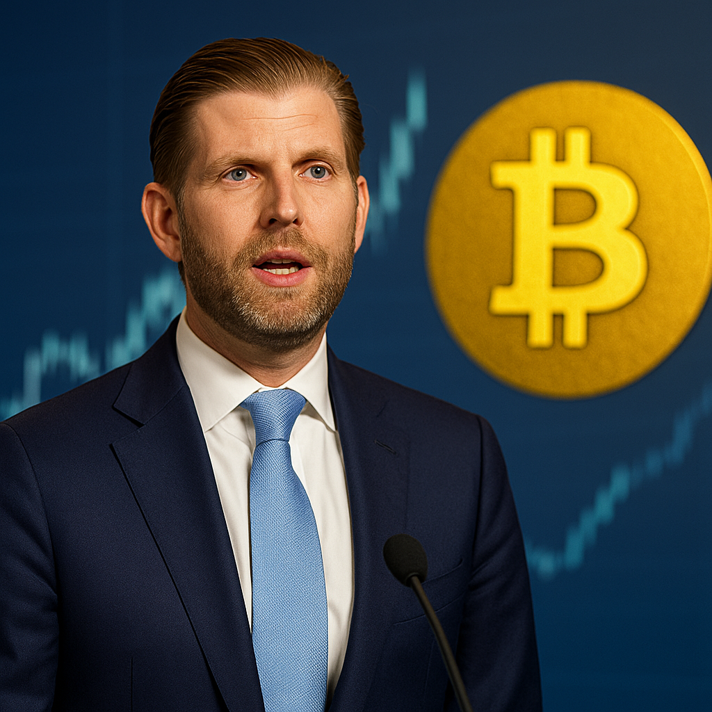 Eric Trump Bitcoin Statement about money moving from gold to Bitcoin, representing the rise of crypto in global finance.